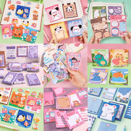 [LUMI SCOOP] 1 Scoop of Cute Kawaii Sticky Notepads Sticky Notes Pads + Celebration Extra Bonus Gift [LIMITED TIME] - Lumiberry