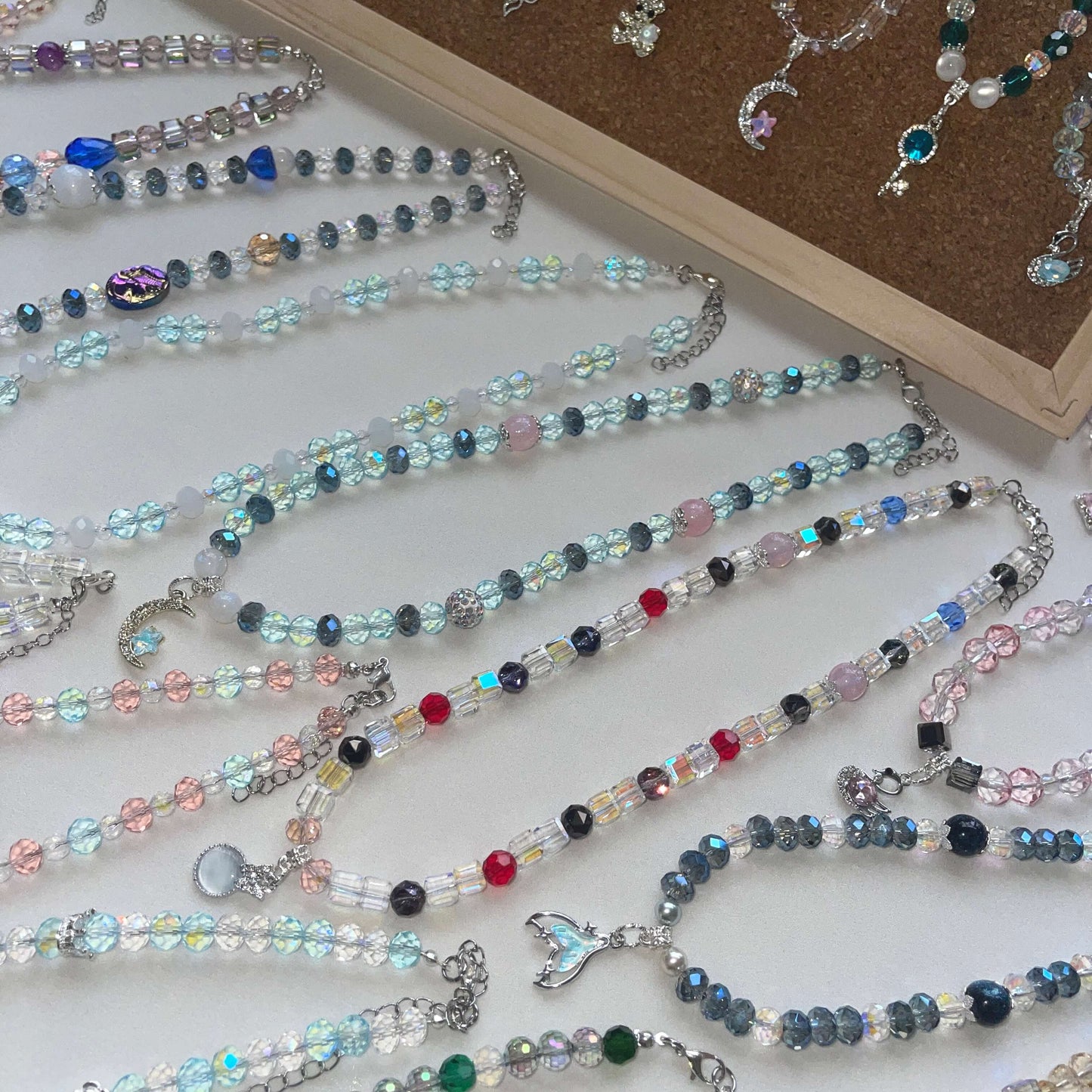 [LIVE EXCLUSIVE] Premium Glittering Crystal Glass Handmade Necklaces
