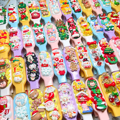[Christmas 2025] Special Christmas Theme Kawaii Cream Gel Hair Brush