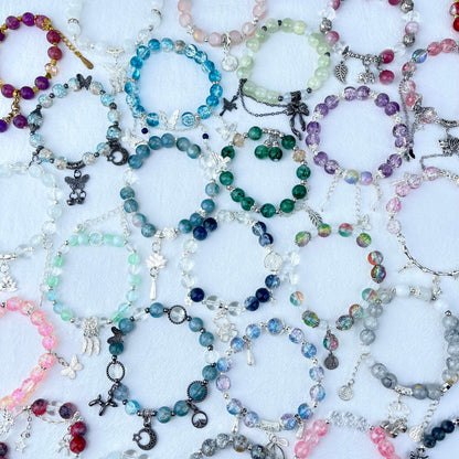 [NEW BATCH] Beautiful Handmade Glass Beads Elastic Bracelet Mystery Bags