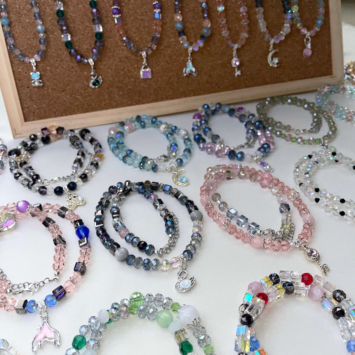 [LIVE EXCLUSIVE] Premium Glittering Crystal Glass Handmade Necklaces