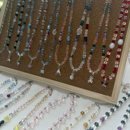 [LIVE EXCLUSIVE] Premium Glittering Crystal Glass Handmade Necklaces