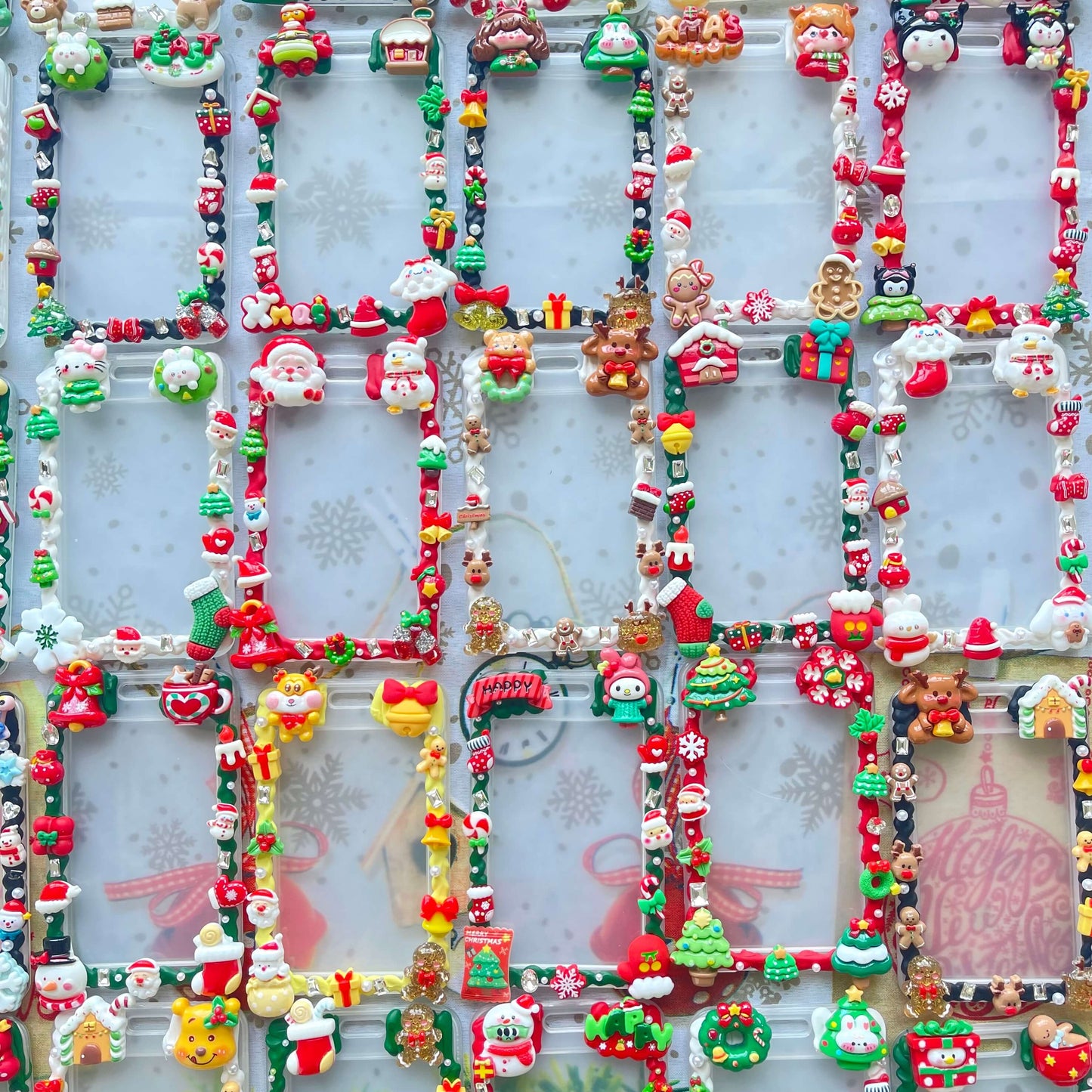 [Christmas 2025] Christmas Theme Cream Gel ID Badge Holder Badge Card Case