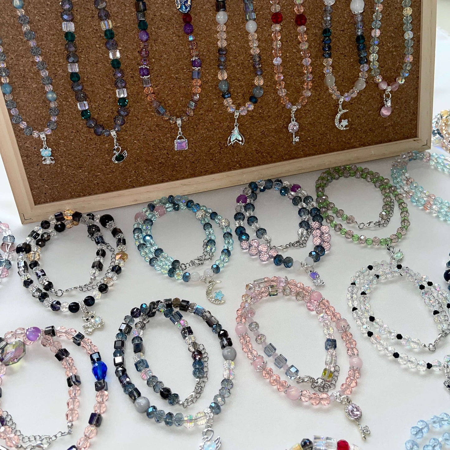 [LIVE EXCLUSIVE] Premium Glittering Crystal Glass Handmade Necklaces