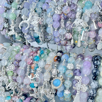 [NEW BATCH] Beautiful Handmade Glass Beads Elastic Bracelet Mystery Bags