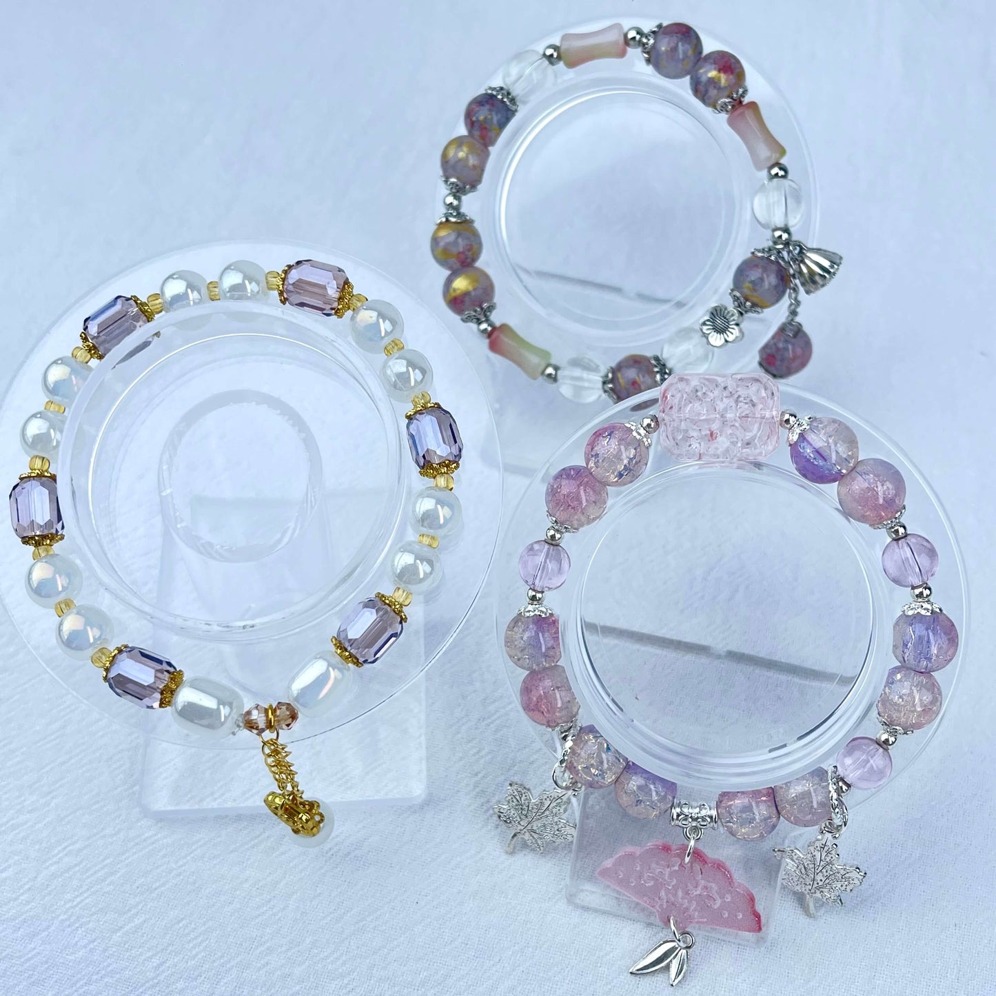 [NEW BATCH] Beautiful Handmade Glass Beads Elastic Bracelet Mystery Bags