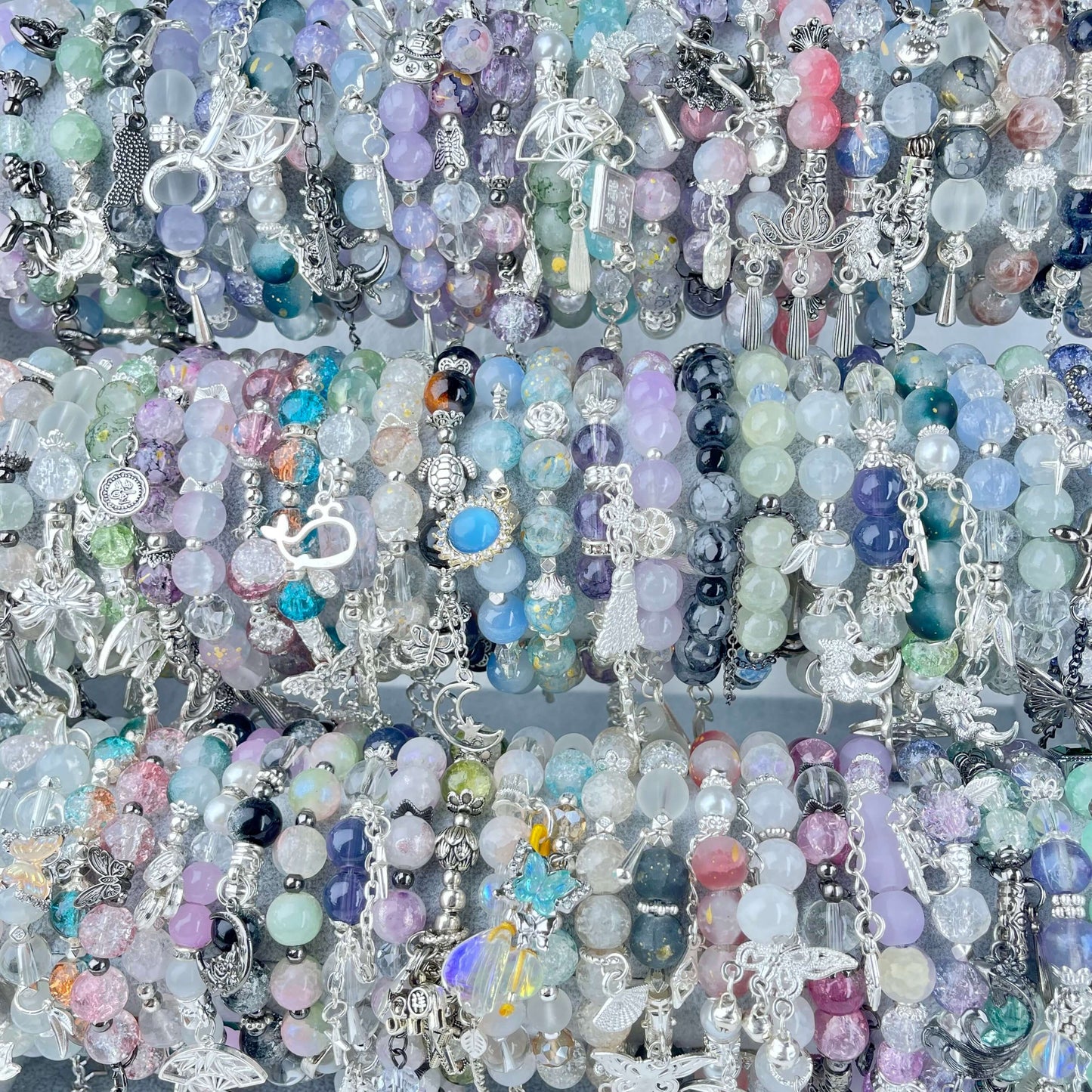 [NEW BATCH] Beautiful Handmade Glass Beads Elastic Bracelet Mystery Bags