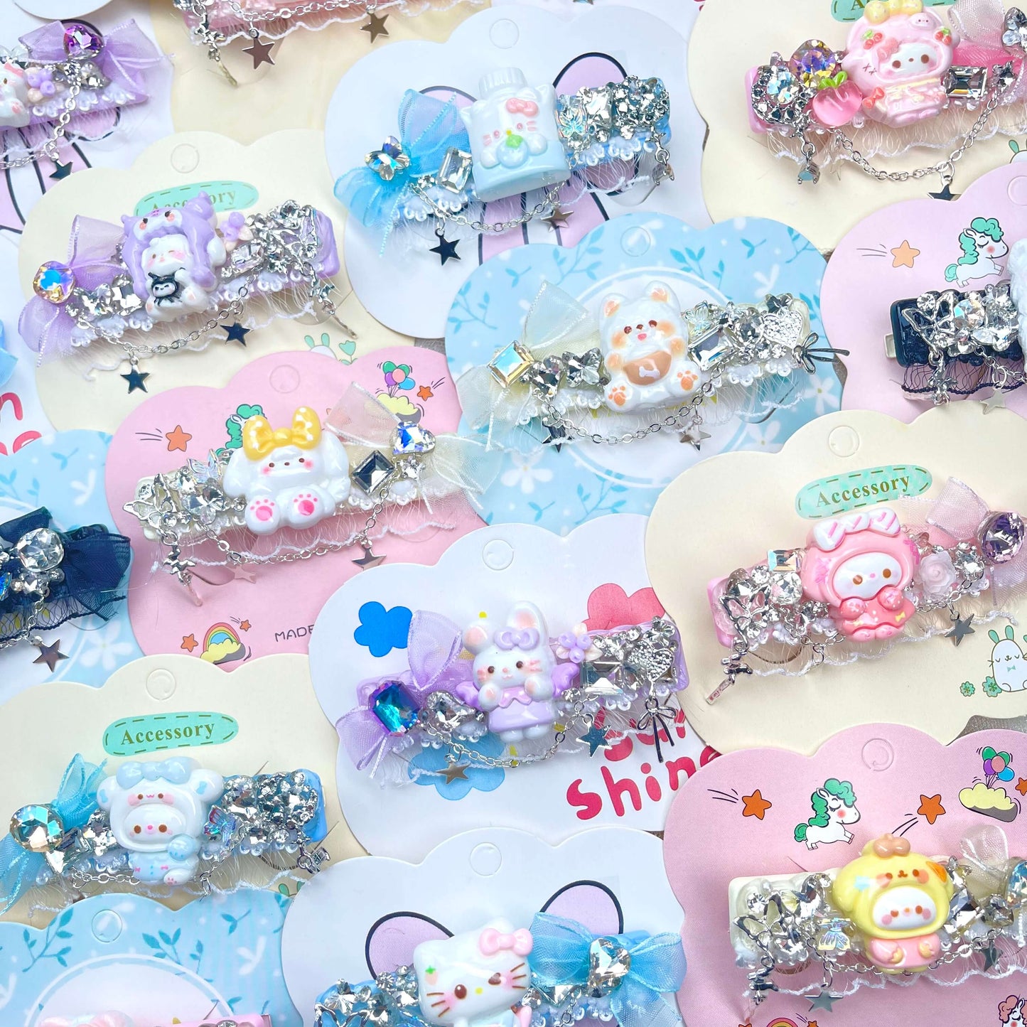 [New Arrivals] Premium Cute Cream Gel and Glittering Hair Clips-SPECIAL LAUNCH OFFER!