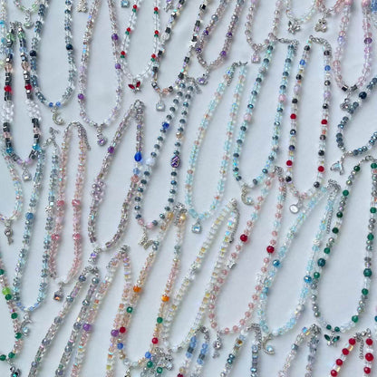 [LIVE EXCLUSIVE] Premium Glittering Crystal Glass Handmade Necklaces