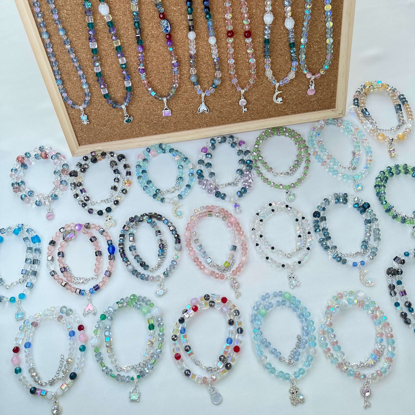 [LIVE EXCLUSIVE] Premium Glittering Crystal Glass Handmade Necklaces