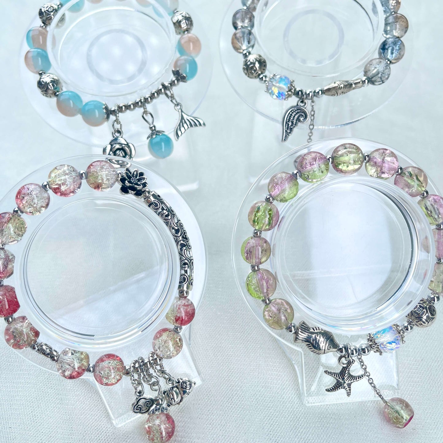 [NEW BATCH] Beautiful Handmade Glass Beads Elastic Bracelet Mystery Bags