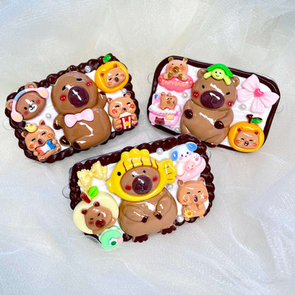 [Holiday Special Batch] Kawaii Animal/Cartoon Based Styles Cream Gel Phone Clips-NO CHAINS INCLUDED