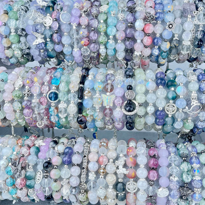 [NEW BATCH] Beautiful Handmade Glass Beads Elastic Bracelet Mystery Bags