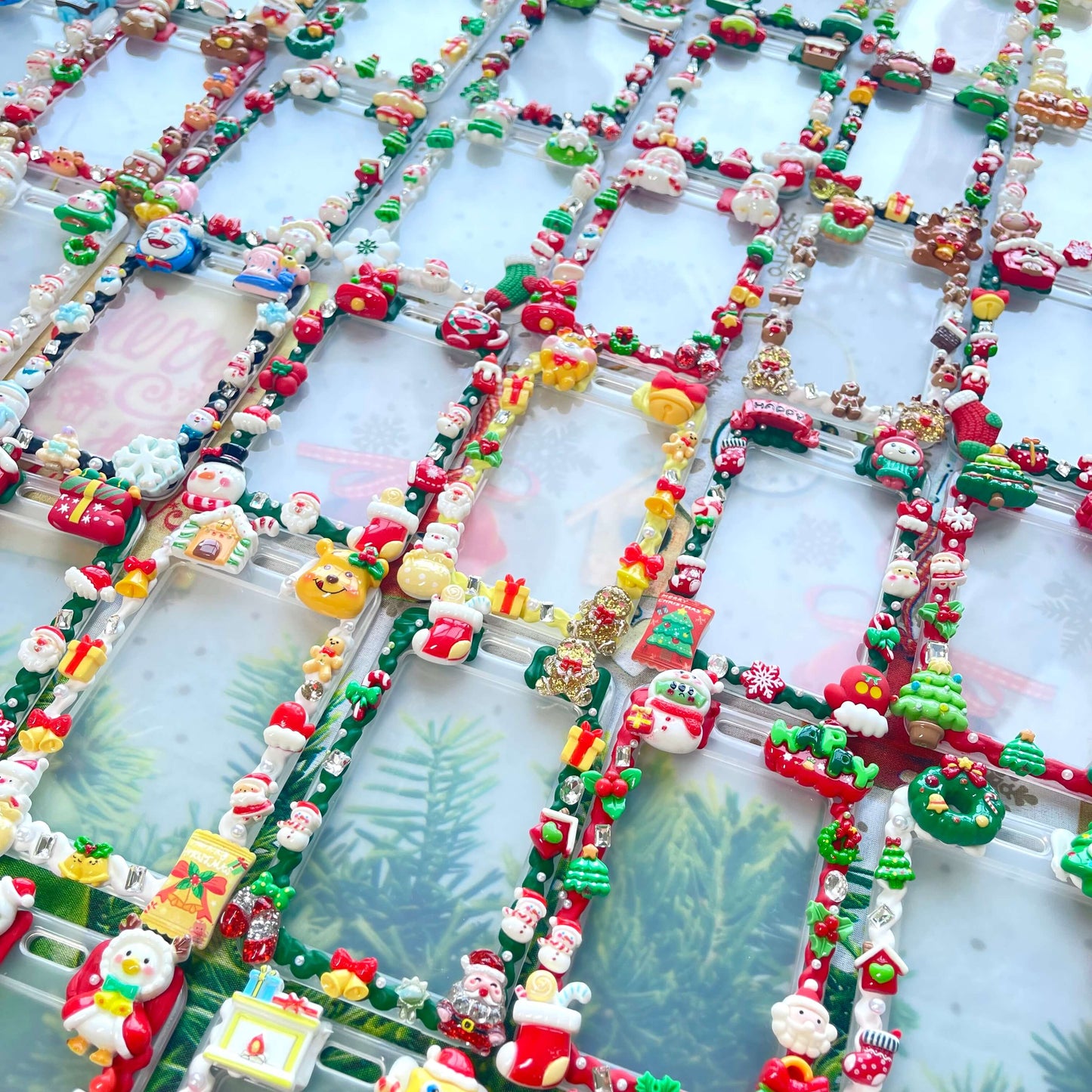 [Christmas 2025] Christmas Theme Cream Gel ID Badge Holder Badge Card Case