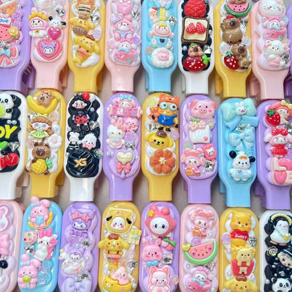 [NEW ARRIVAL] Kawaii Cute Cream Gel Handmade Foldable Hairbrush