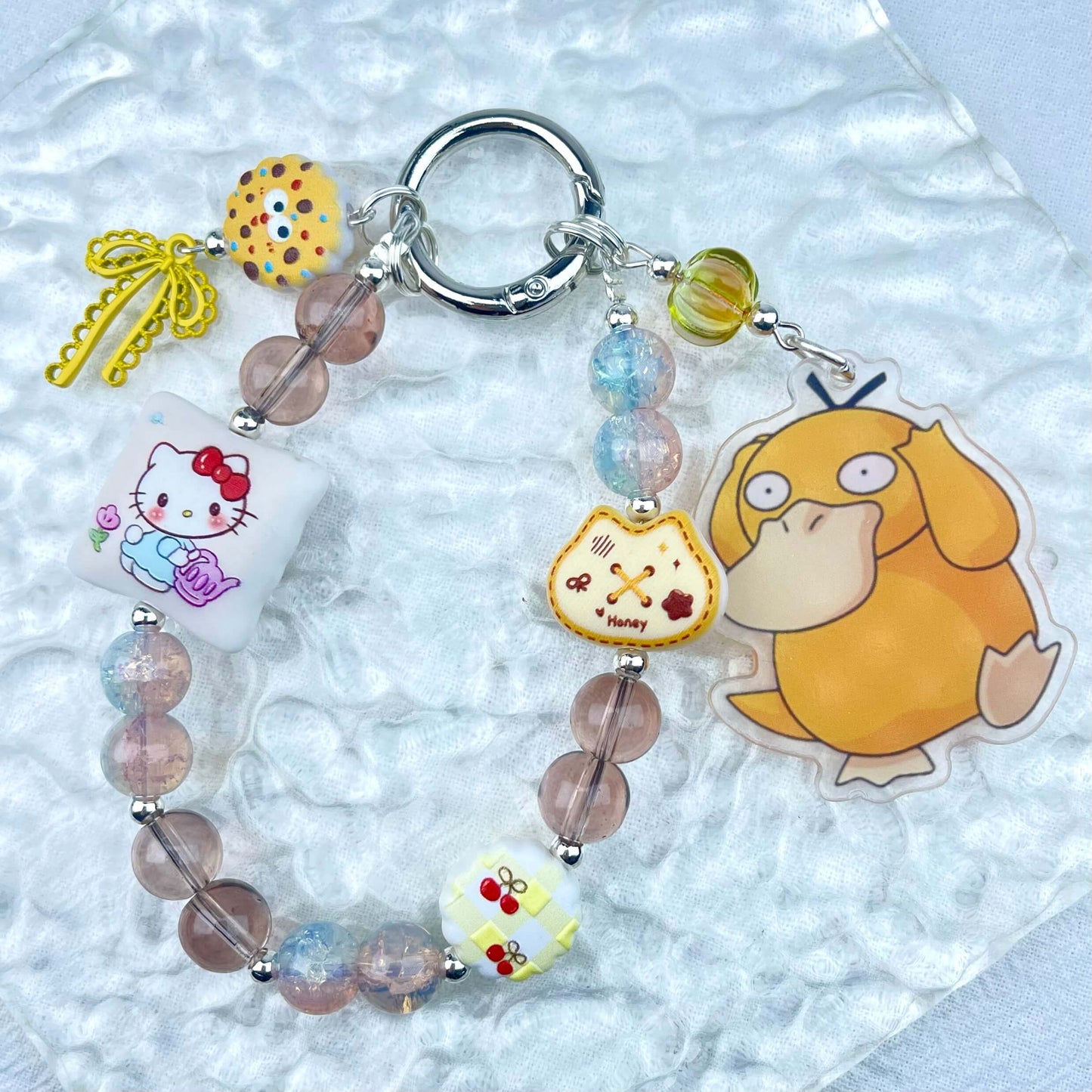 [Holiday Celebration] Premium Handmade Kawaii Decor Glass Beads Phone Decor Keychain-Special Launch Price!