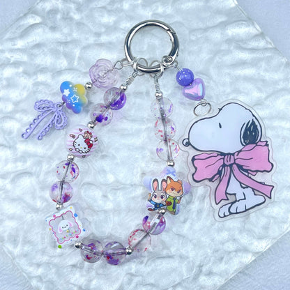 [Holiday Celebration] Premium Handmade Kawaii Decor Glass Beads Phone Decor Keychain-Special Launch Price!