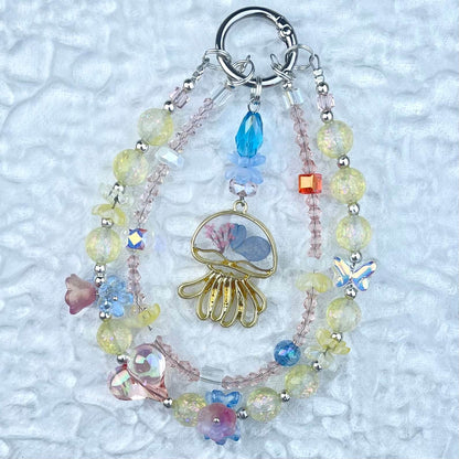 [Anniversary 3-Piece Set] Very Special 3-Piece Color Changing Dry Flower Pendants Glittering Phone Chains Set-Celebration Special Price!-THIS WEEKEND ONLY