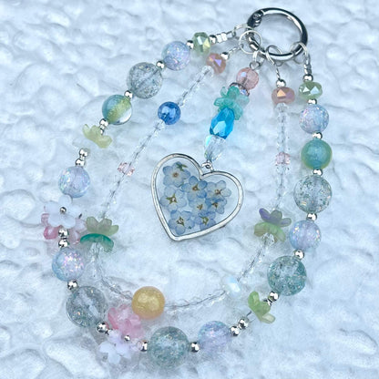 [Anniversary 3-Piece Set] Very Special 3-Piece Color Changing Dry Flower Pendants Glittering Phone Chains Set-Celebration Special Price!-THIS WEEKEND ONLY