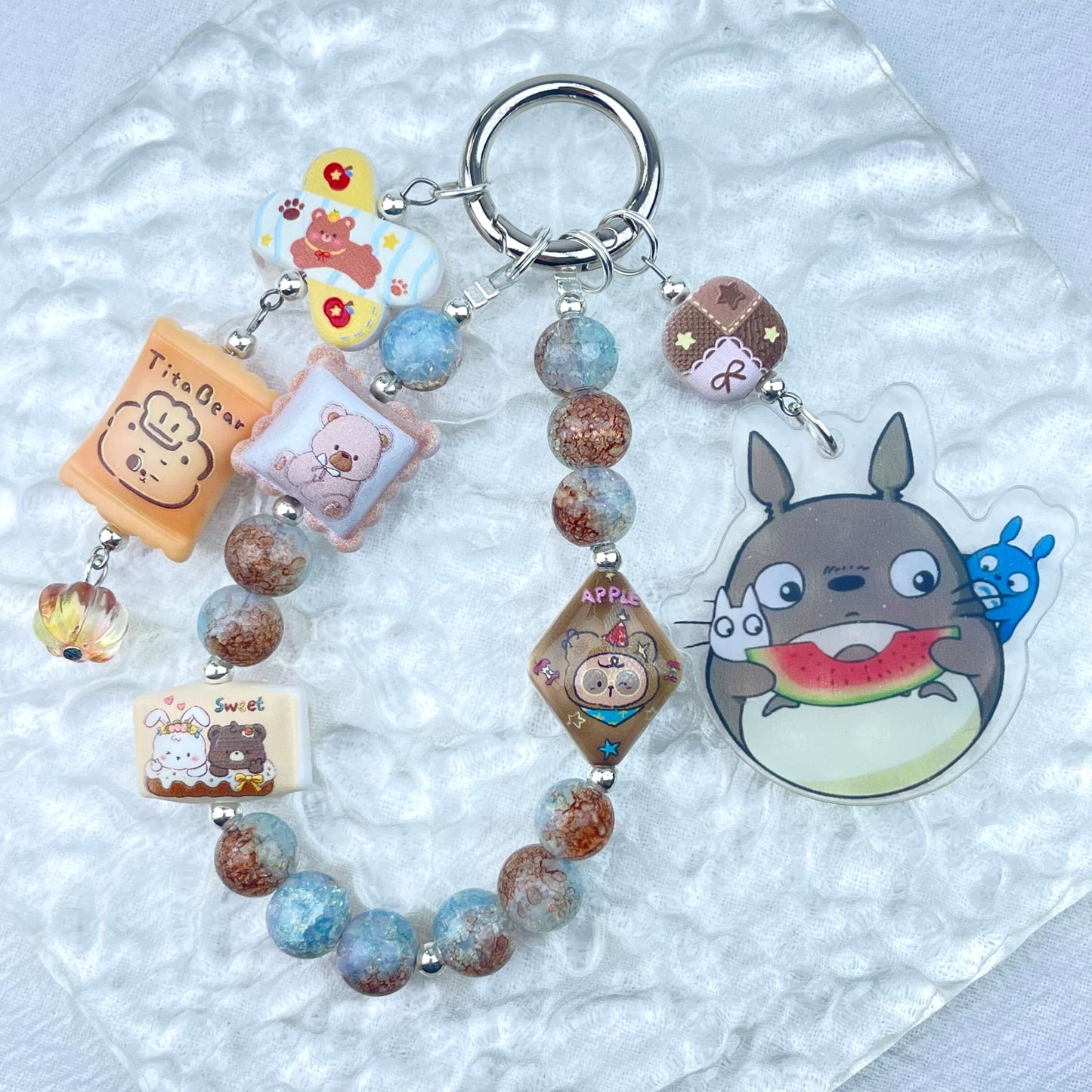 [Holiday Celebration] Premium Handmade Kawaii Decor Glass Beads Phone Decor Keychain-Special Launch Price!
