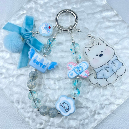 [Holiday Celebration] Premium Handmade Kawaii Decor Glass Beads Phone Decor Keychain-Special Launch Price!