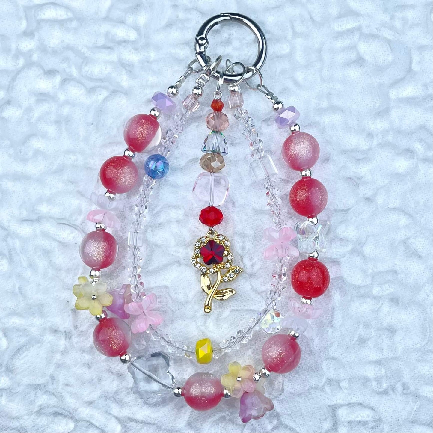 [Anniversary 3-Piece Set] Very Special 3-Piece Color Changing Dry Flower Pendants Glittering Phone Chains Set-Celebration Special Price!-THIS WEEKEND ONLY