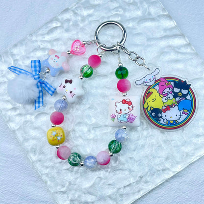 [Holiday Celebration] Premium Handmade Kawaii Decor Glass Beads Phone Decor Keychain-Special Launch Price!