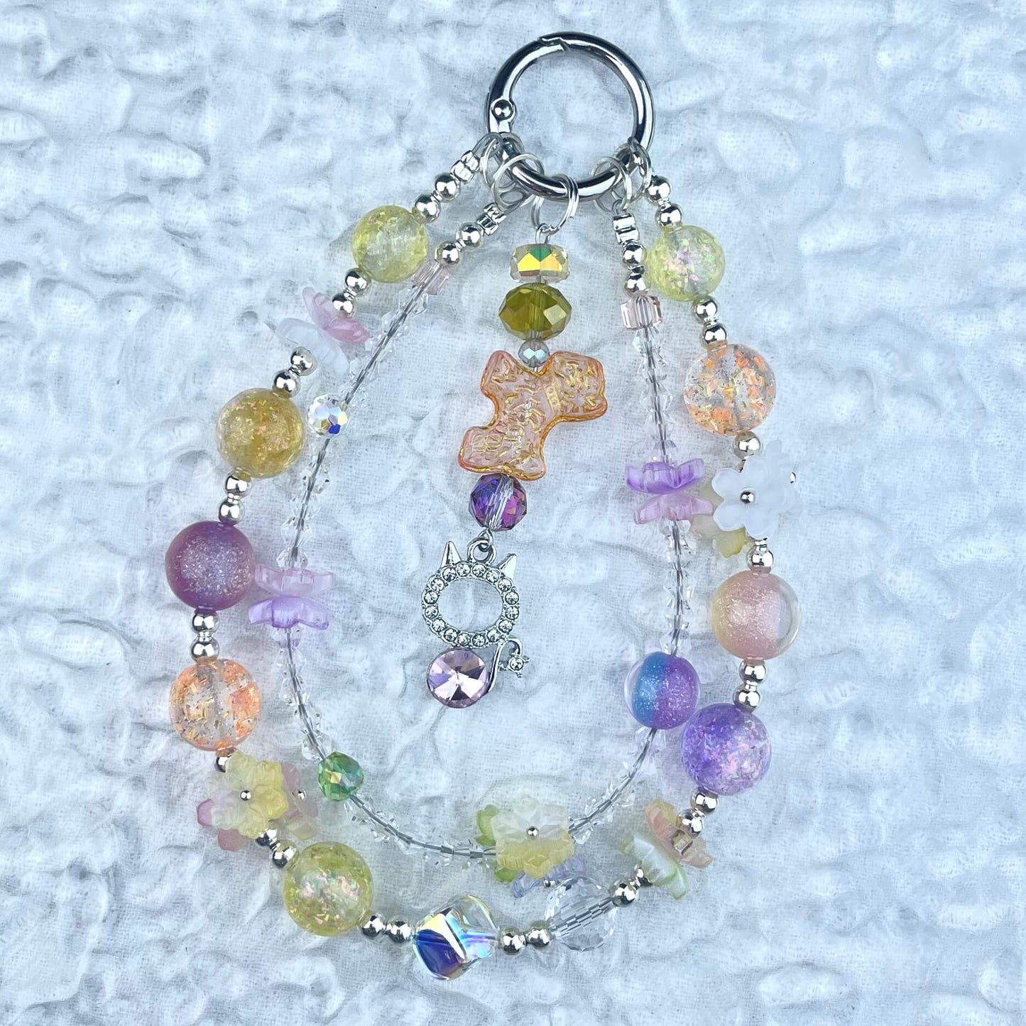 [Anniversary 3-Piece Set] Very Special 3-Piece Color Changing Dry Flower Pendants Glittering Phone Chains Set-Celebration Special Price!-THIS WEEKEND ONLY
