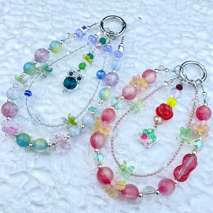 [Anniversary 3-Piece Set] Very Special 3-Piece Color Changing Dry Flower Pendants Glittering Phone Chains Set-Celebration Special Price!-THIS WEEKEND ONLY