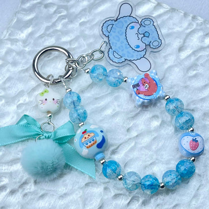 [Holiday Celebration] Premium Handmade Kawaii Decor Glass Beads Phone Decor Keychain-Special Launch Price!