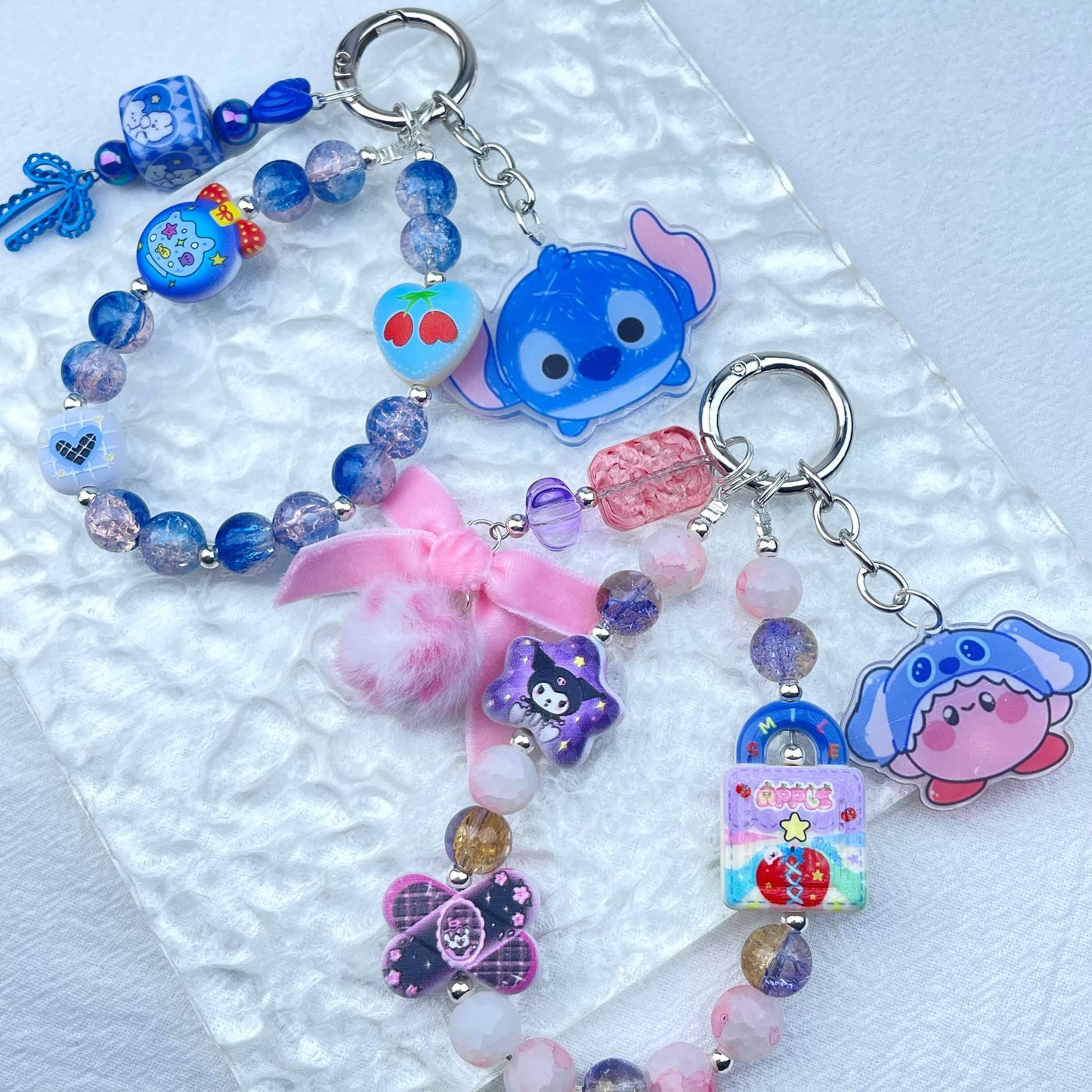 [Holiday Celebration] Premium Handmade Kawaii Decor Glass Beads Phone Decor Keychain-Special Launch Price!