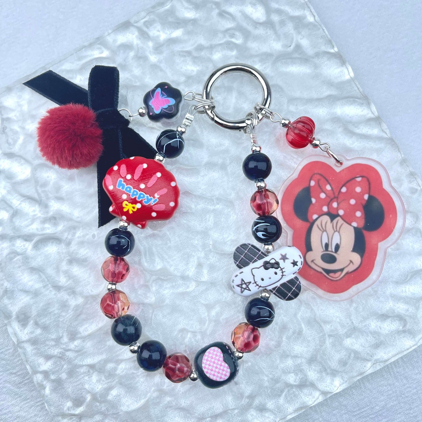 [Holiday Celebration] Premium Handmade Kawaii Decor Glass Beads Phone Decor Keychain-Special Launch Price!