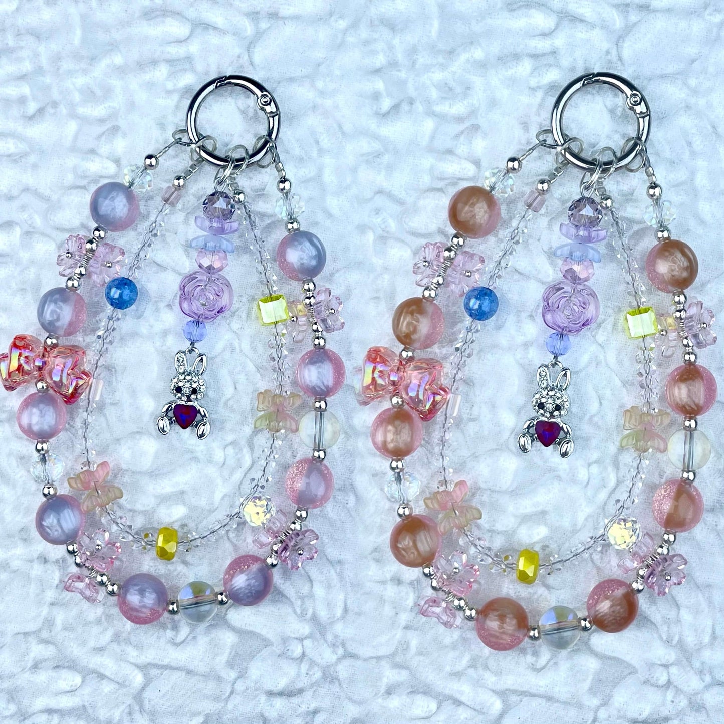 [Anniversary 3-Piece Set] Very Special 3-Piece Color Changing Dry Flower Pendants Glittering Phone Chains Set-Celebration Special Price!-THIS WEEKEND ONLY