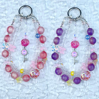 [Anniversary 3-Piece Set] Very Special 3-Piece Color Changing Dry Flower Pendants Glittering Phone Chains Set-Celebration Special Price!-THIS WEEKEND ONLY