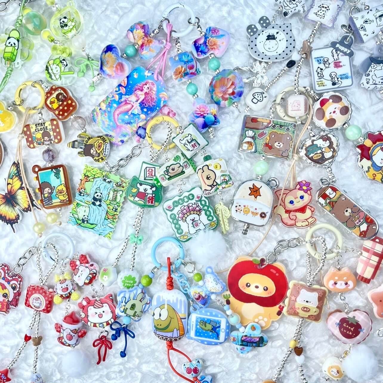 [Anniversary Celebration] Special Batch Set Decor Beads and Acrylic Pads Phone Decor Keychains-Celebration Special Price!-THIS WEEKEND ONLY