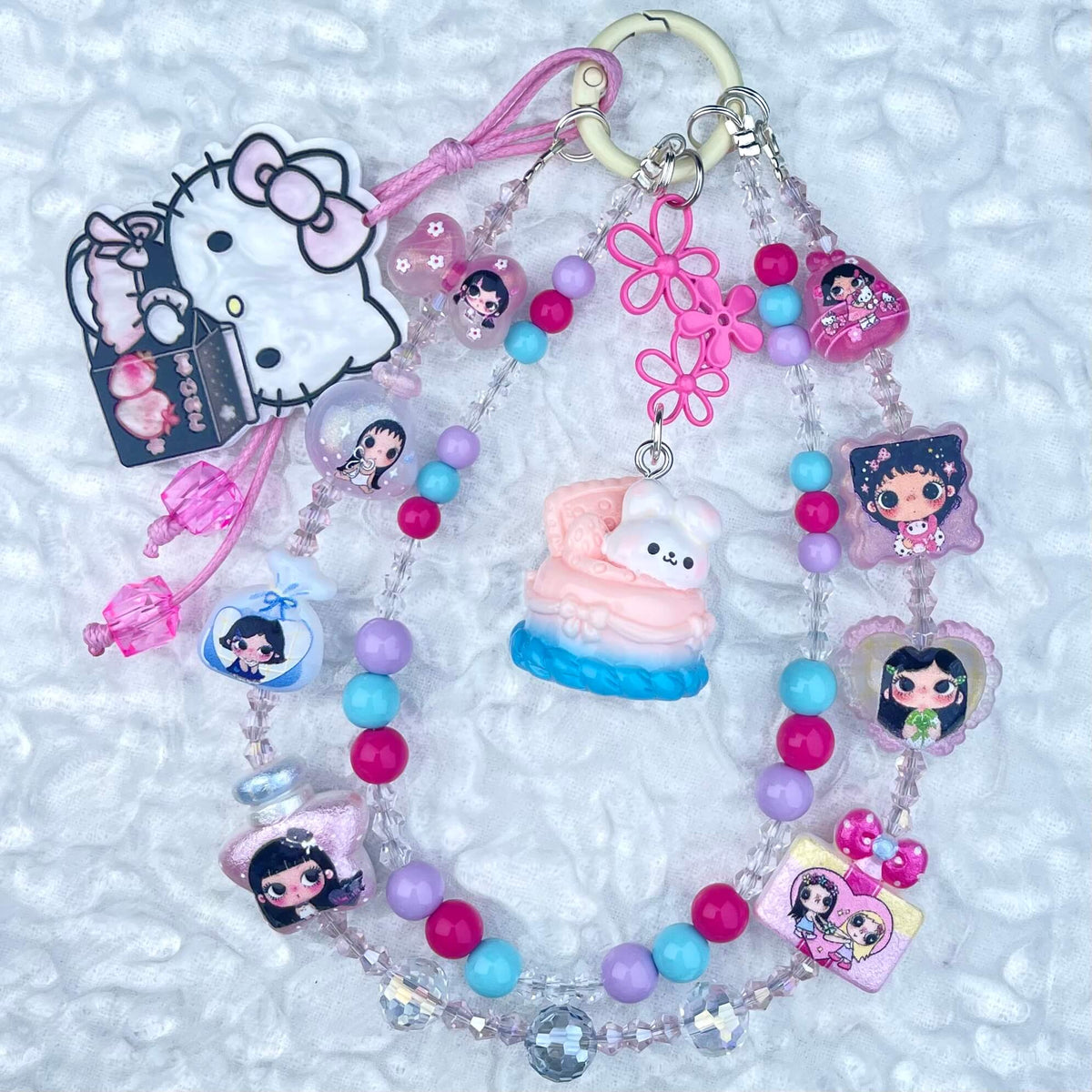 [New Batch] Kawaii Double Chains Cutie Plus Acrylic Pad Phone Chains