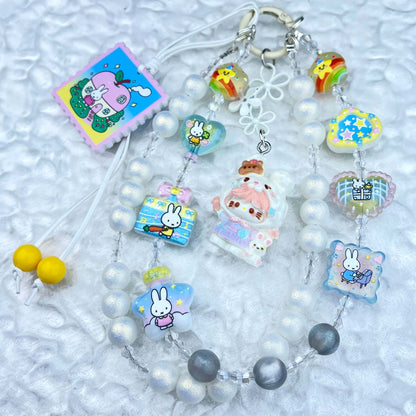 [New Batch] Kawaii Double Chains Cutie Plus Acrylic Pad Phone Chains