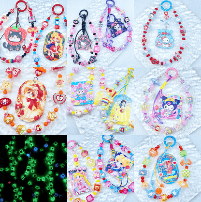 [New Arrival] Glow In The Dark Cute Decor and Premium Acrylic Pads Phone Chain