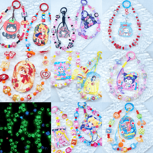 [New Arrival] Glow In The Dark Cute Decor and Premium Acrylic Pads Phone Chain