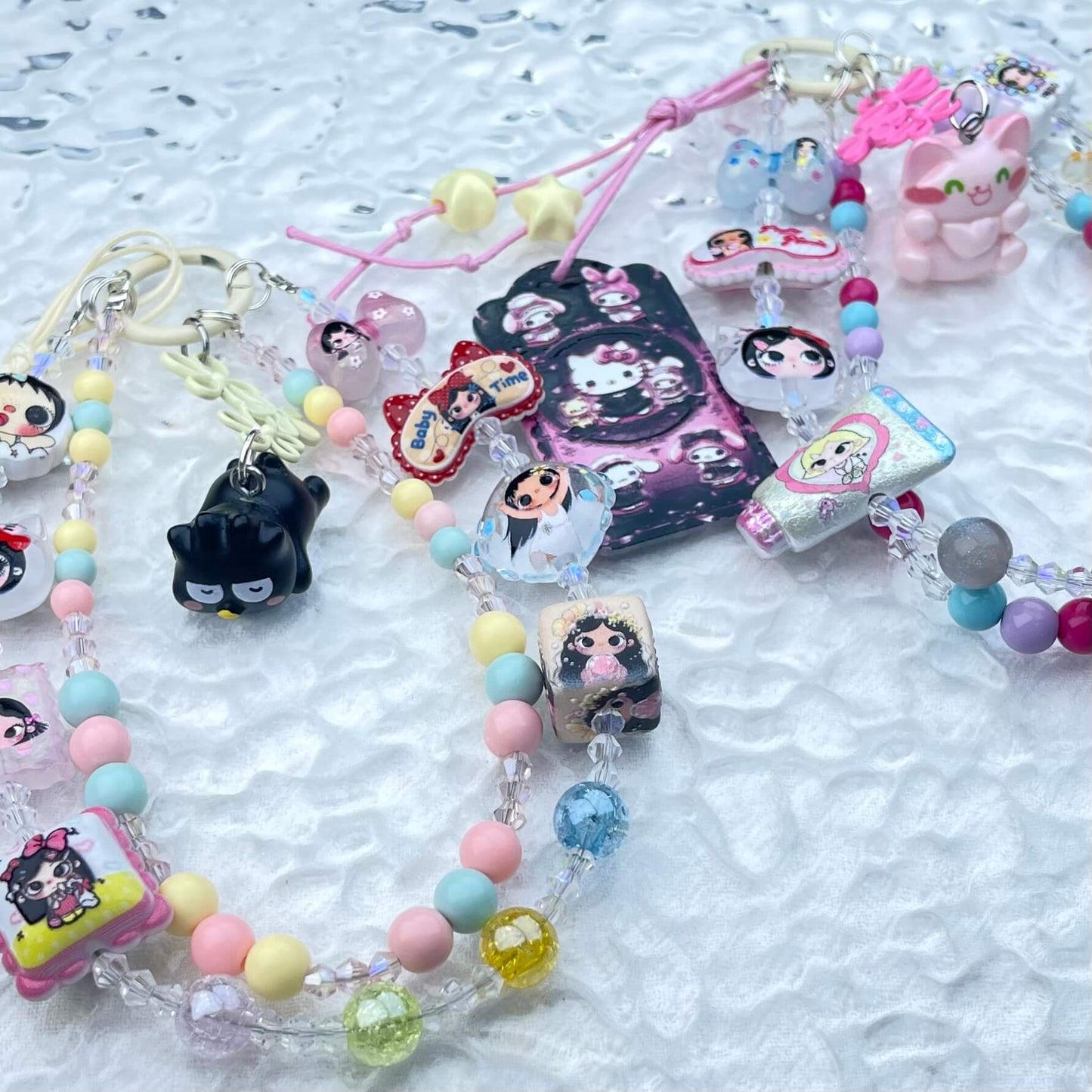 [New Batch] Kawaii Double Chains Cutie Plus Acrylic Pad Phone Chains
