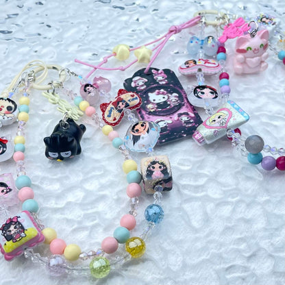 [New Batch] Kawaii Double Chains Cutie Plus Acrylic Pad Phone Chains