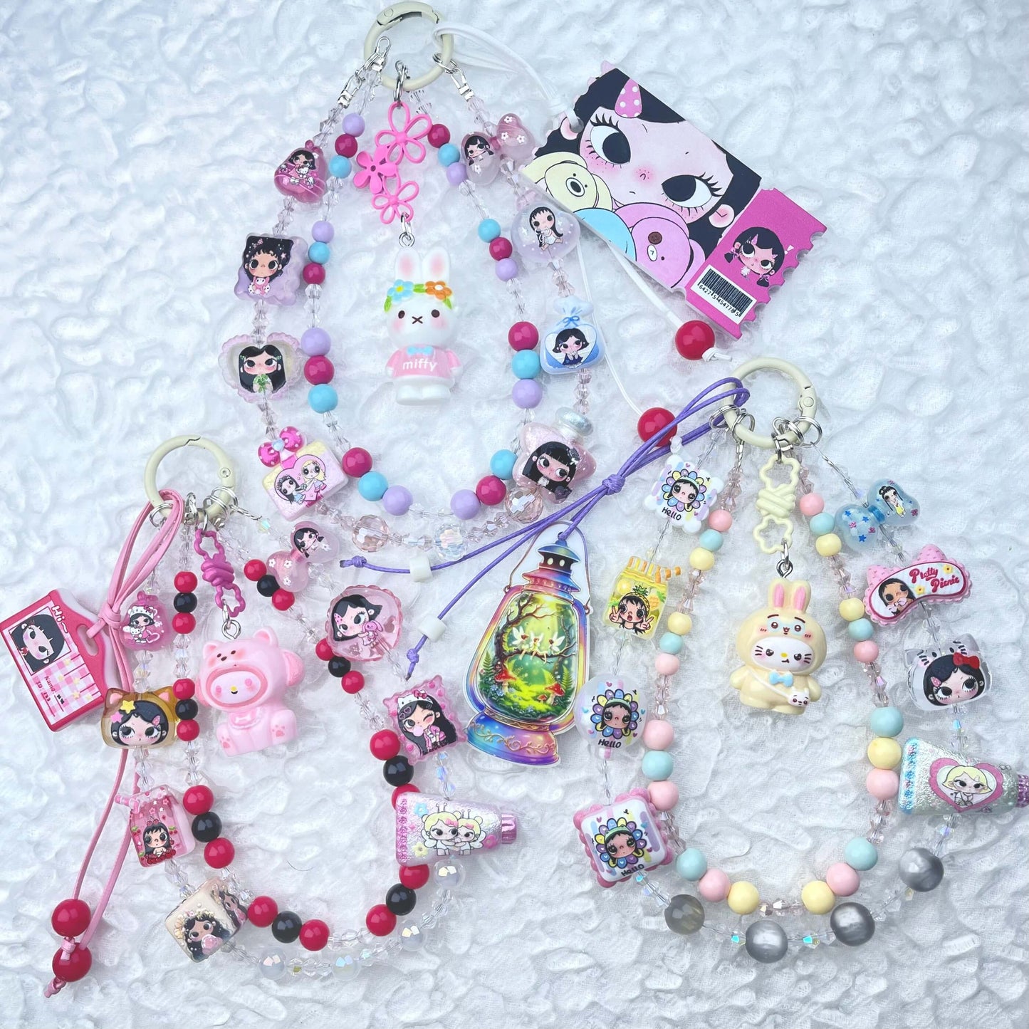 [New Batch] Kawaii Double Chains Cutie Plus Acrylic Pad Phone Chains