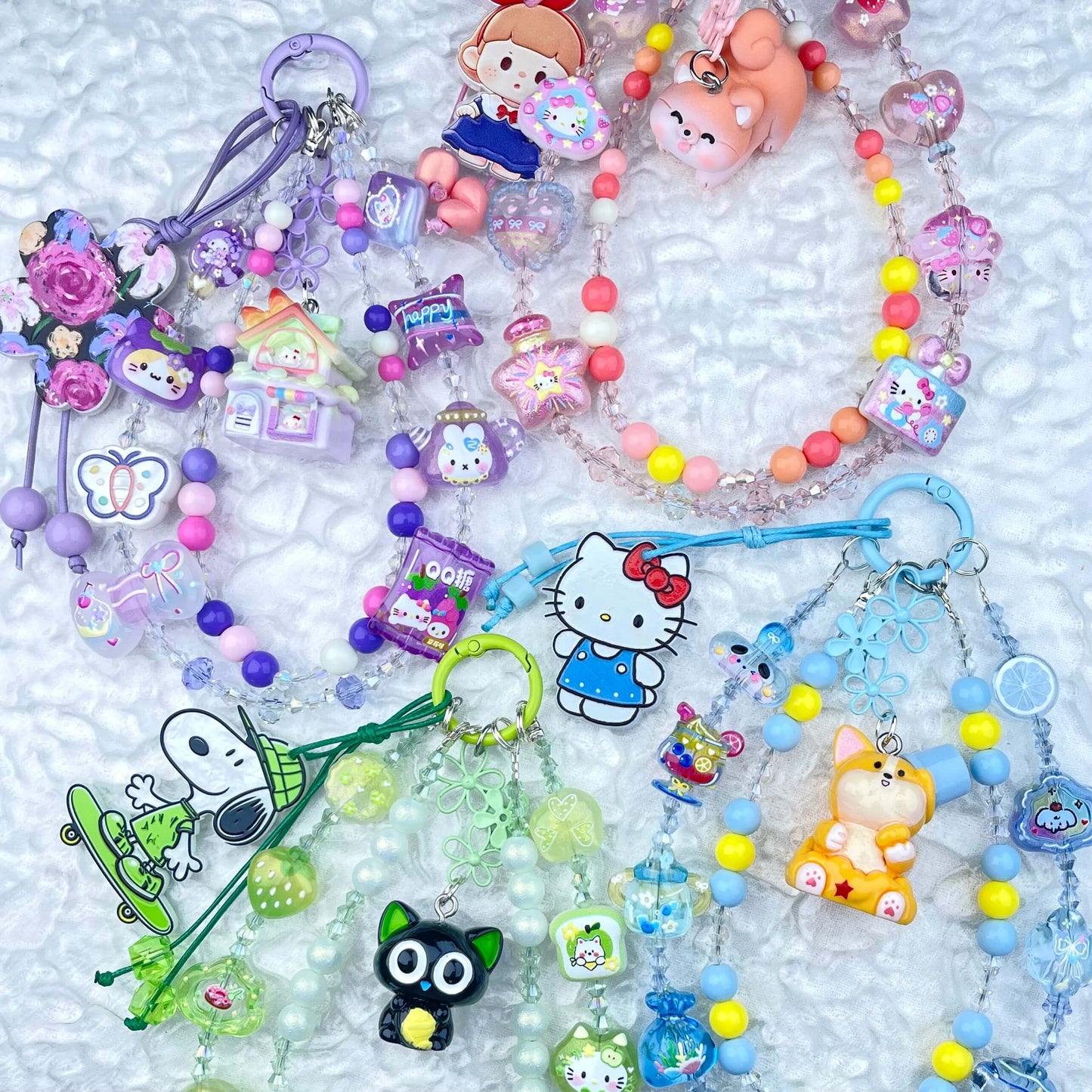 [New Batch] Kawaii Double Chains Cutie Plus Acrylic Pad Phone Chains
