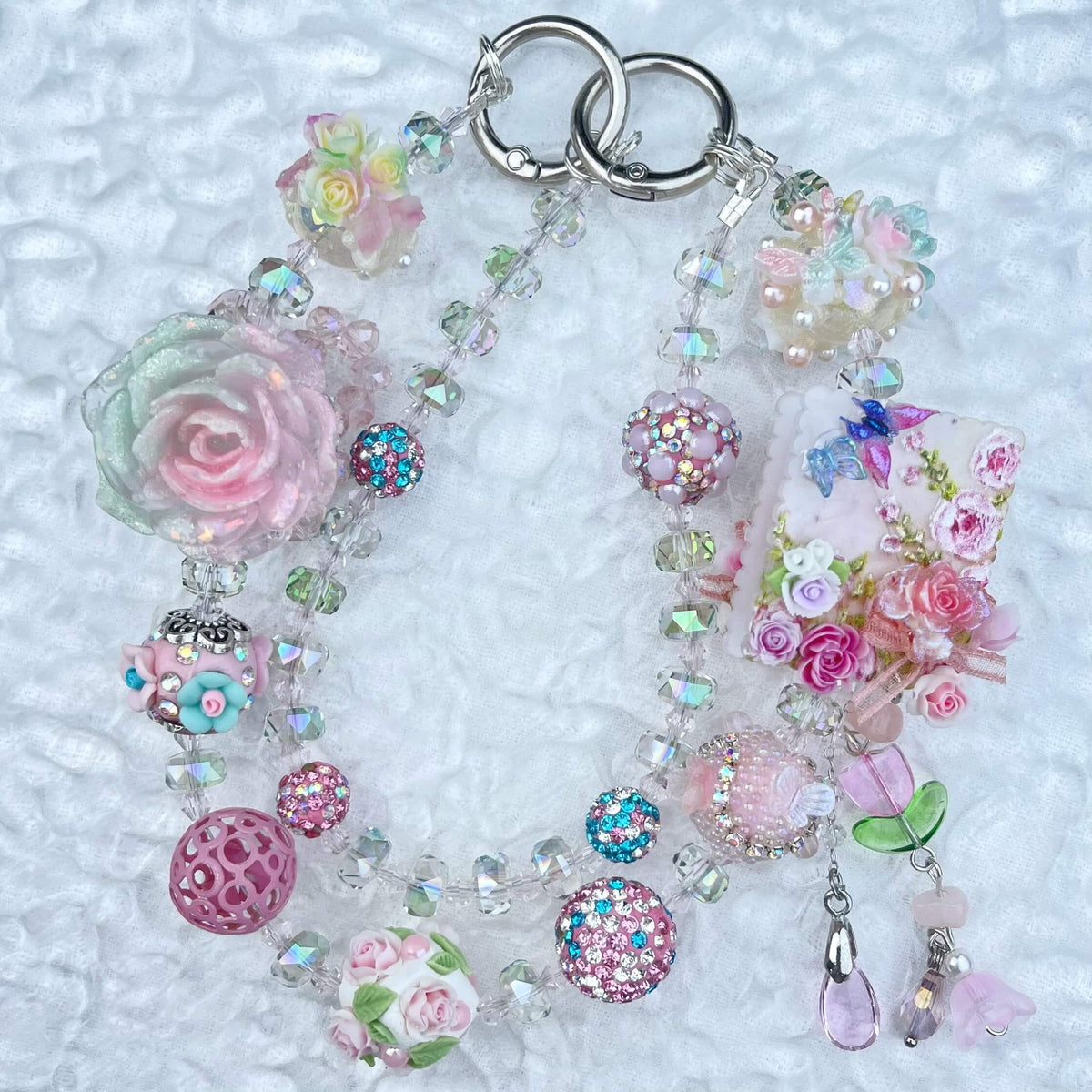 [Limited Edition] Premium Handmade Glittering and Rhinestone Crystal Glass Phone Chain/Handbag Chain-FRUIT PLAY!-THIS WEEKEND ONLY