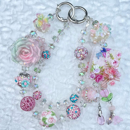 [Limited Edition] Premium Handmade Glittering and Rhinestone Crystal Glass Phone Chain/Handbag Chain-FRUIT PLAY!-THIS WEEKEND ONLY