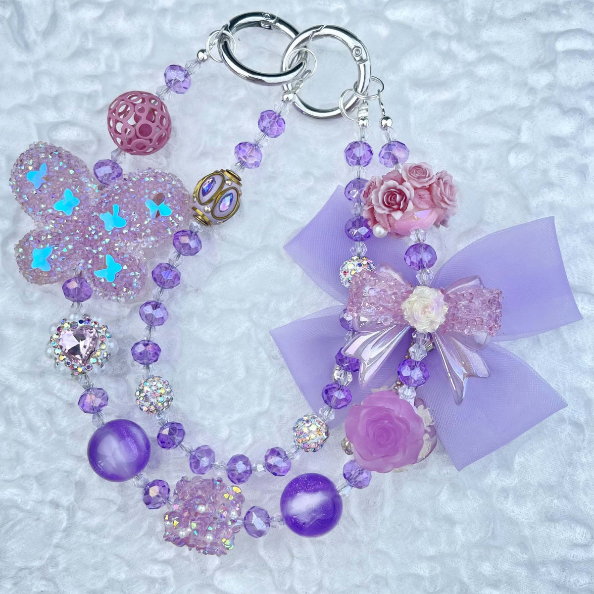[Limited Edition] Premium Handmade Glittering and Rhinestone Crystal Glass Phone Chain/Handbag Chain-FRUIT PLAY!-THIS WEEKEND ONLY