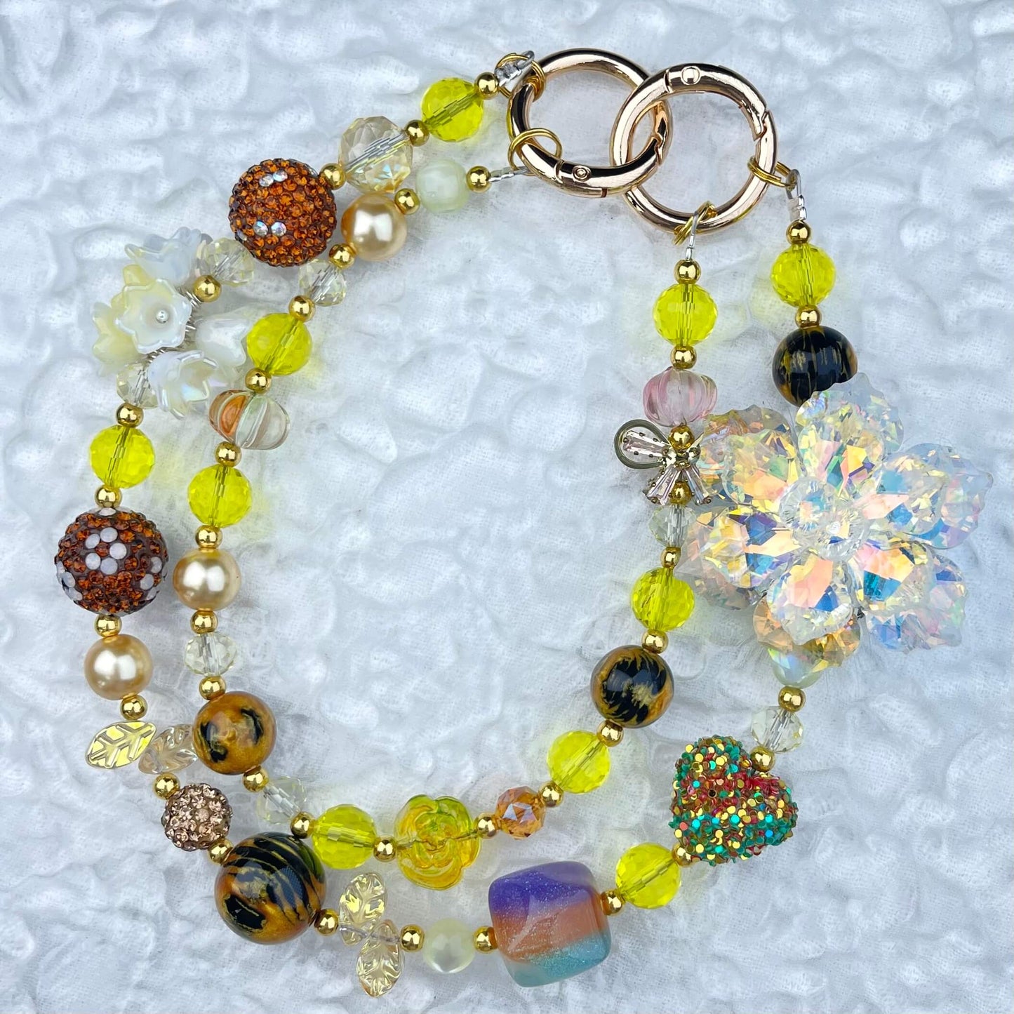 [Limited Edition] Premium Handmade Glittering and Rhinestone Crystal Glass Phone Chain/Handbag Chain-FRUIT PLAY!-THIS WEEKEND ONLY