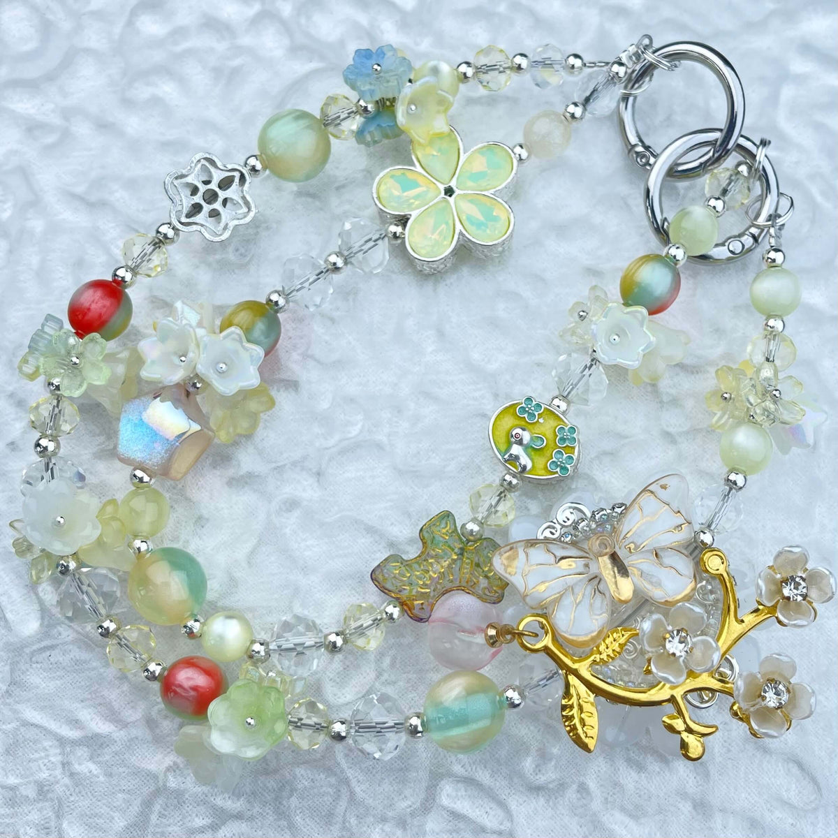 [Limited Edition] Premium Handmade Glittering and Rhinestone Crystal Glass Phone Chain/Handbag Chain-FRUIT PLAY!-THIS WEEKEND ONLY