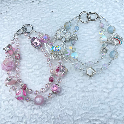 [Limited Edition] Premium Handmade Glittering and Rhinestone Crystal Glass Phone Chain/Handbag Chain-FRUIT PLAY!-THIS WEEKEND ONLY