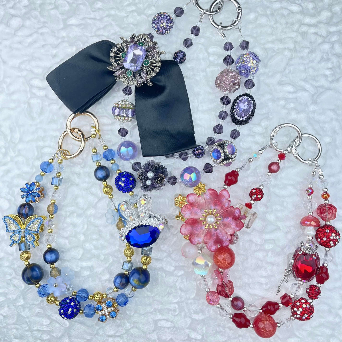 [Limited Edition] Premium Handmade Glittering and Rhinestone Crystal Glass Phone Chain/Handbag Chain-FRUIT PLAY!-THIS WEEKEND ONLY